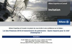 ALLIANZ et ACTORIA : événement sur la transmission (Sophia-Antipolis)